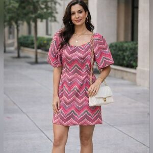Vibrant Zigzag Mini Dress